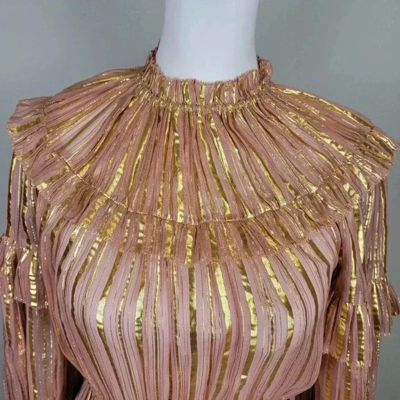 Ulla Johnson Ruffled Tiered Mini Dress Romantic Glam Feminine Holiday Cocktail 2 - Picture 3 of 12